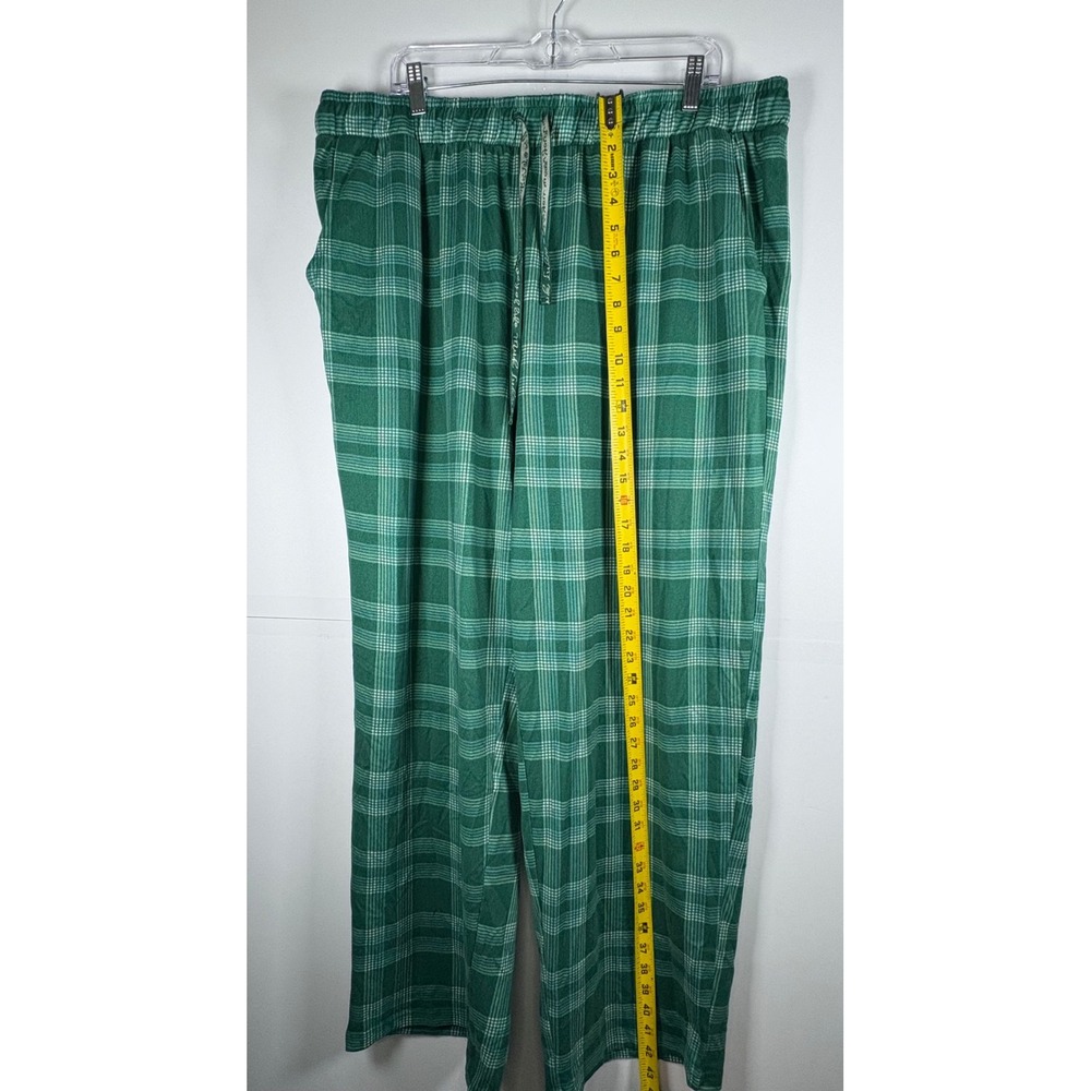 Muk Luks‎ Women's Butter Knit Lounge Pajama Set Green Buffalo Check Size 2X - Picture 9 of 12